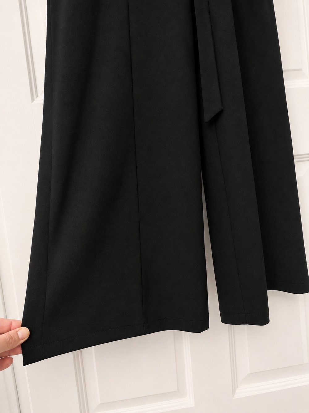 Forever New Black Lace Cap Sleeve Wide Leg Jumpsuit - Picture 4 of 5